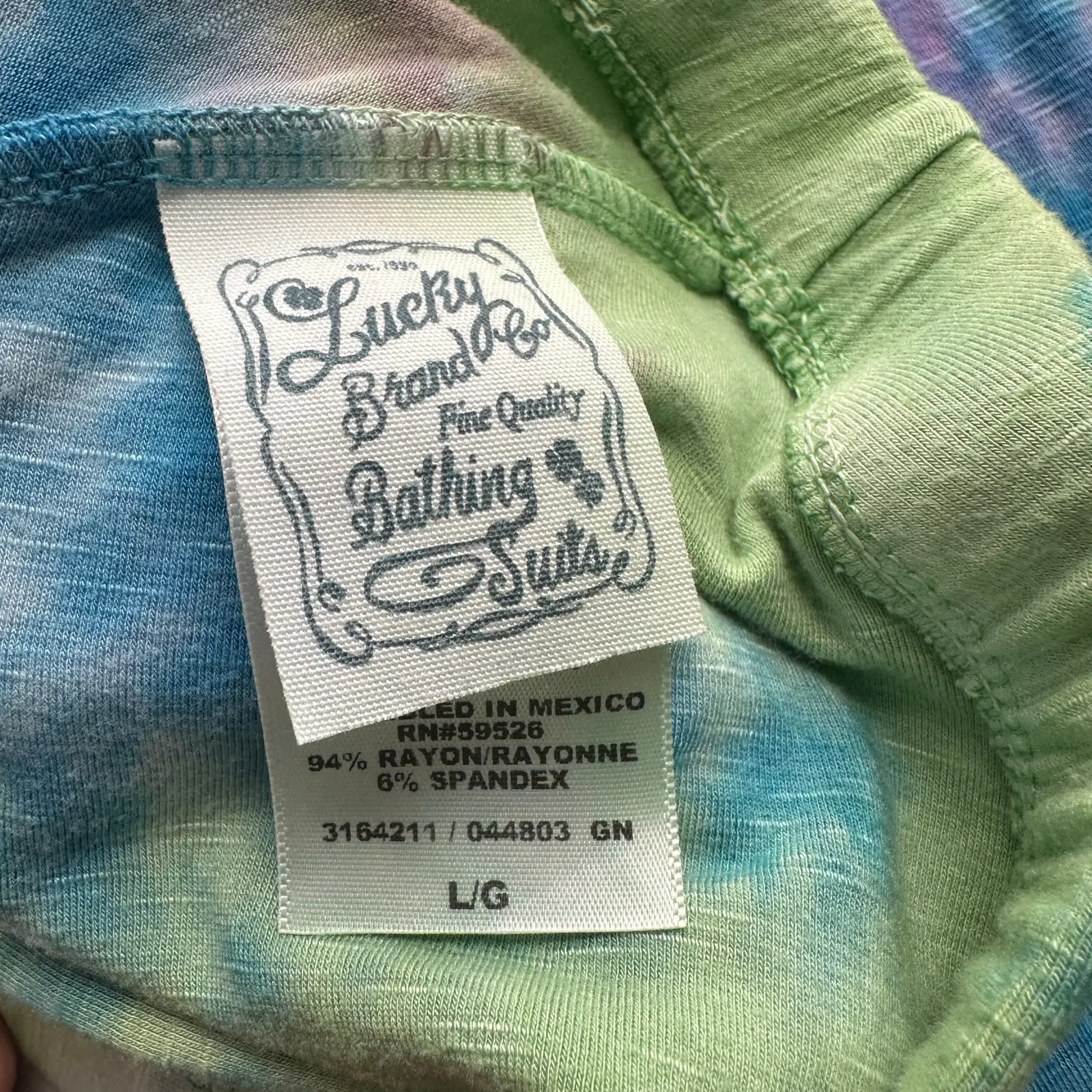 Lucky Brand Bathing Suits size Large Tie Dye Midi Dress Coverup - Image 7