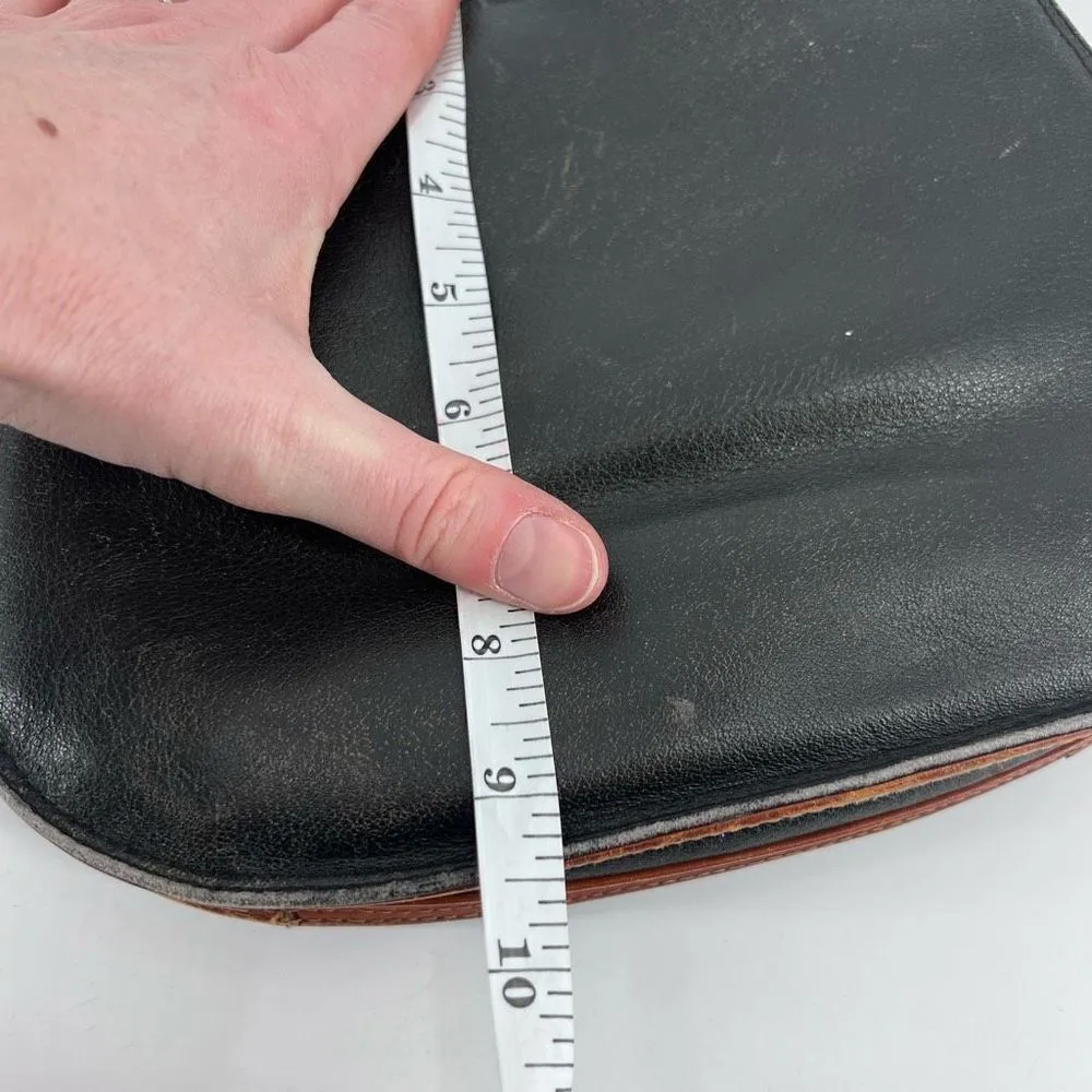 Vintage Collezioni Tiziano Ferrari Accordian leather crossbody bag purse‎ Brown - Image 12