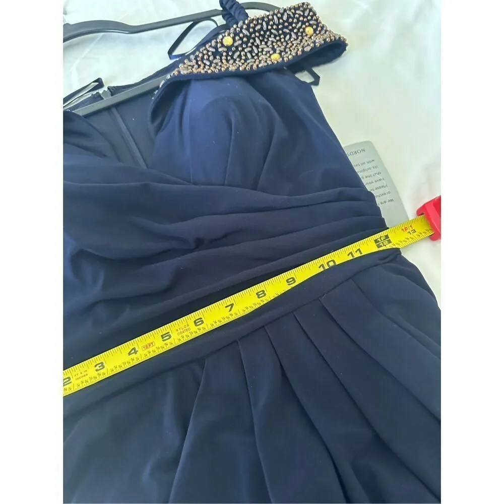 NWT XSCAPE Off-the-Shoulder Ruched Jersey Gown with Beading Size 4 - Image 11