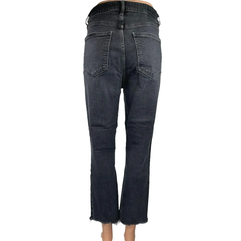 GAP Vintage Slim Sky High Black Straight Bootcut Flared Denim Jeans Pants Sz 29 - Image 3