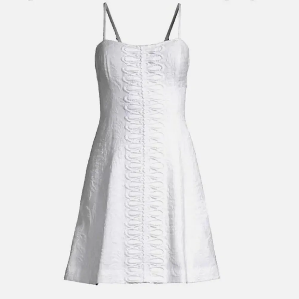 Lilly Pulitzer Perry Pineapple Pucker Jacquard Fit and Flare Dress White Size 0 - Image 12
