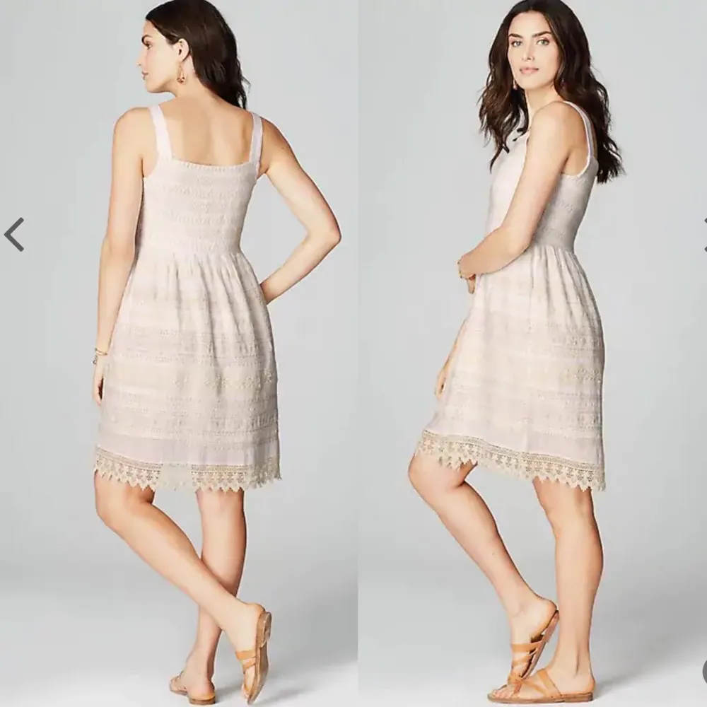 J.Jill Dress Crinkled-Textured Ocean Breeze Embellished Petite Size M New w/Tag - Image 4