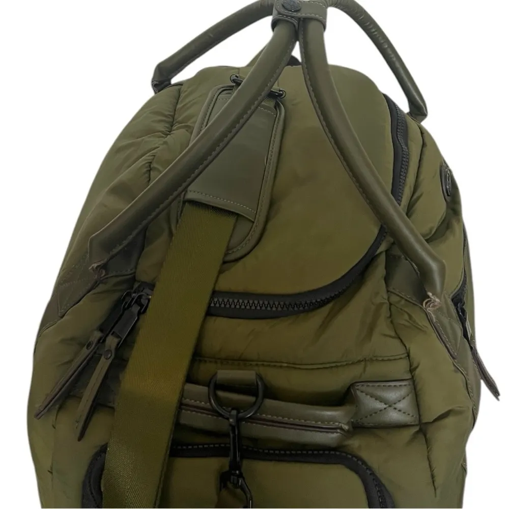 Joan & David Duffle Bag Fabric Removable Strap Olive Army Green Men’s Women’s - Image 6