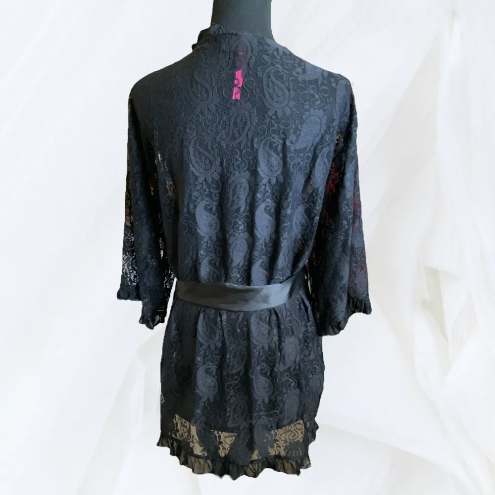 Seven 'til Midnight Black lace cardigan Size M - Image 3