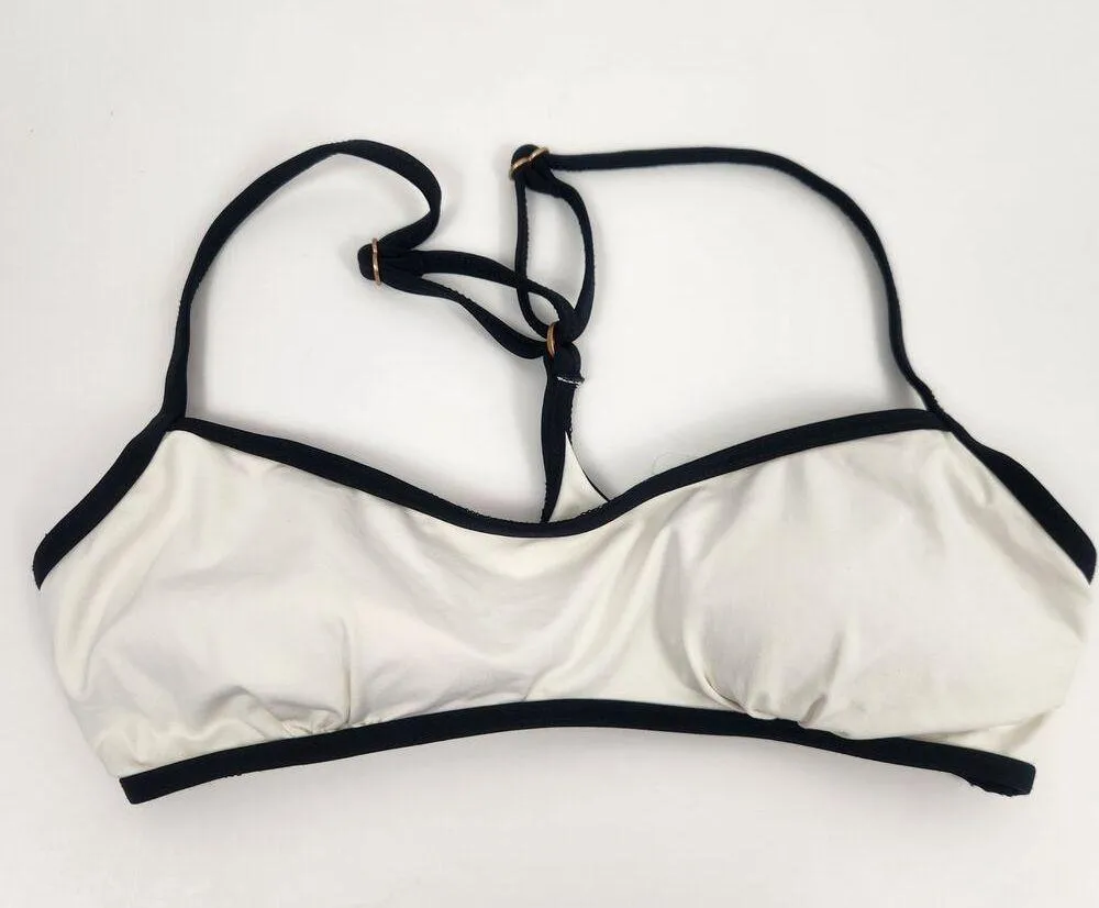 L*Space Pamela Bikini Top Racerback in Cream Black Size Medium NWT - Image 3