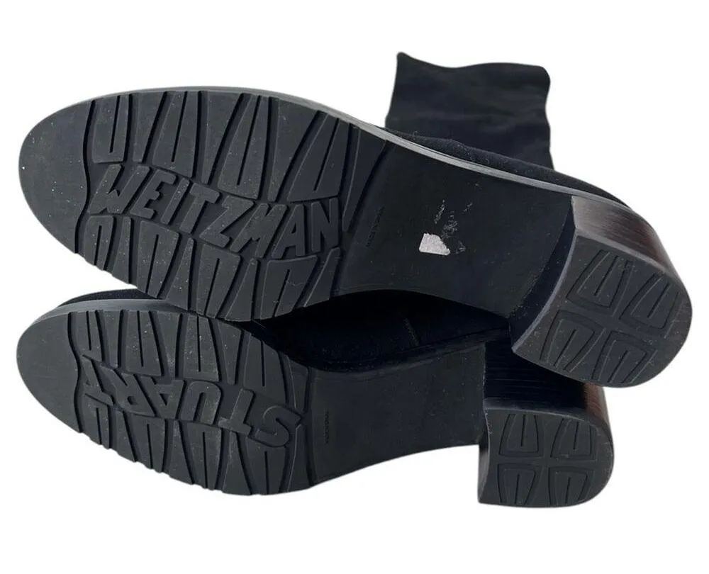 Stuart Weitzman Tieland Suede Over-The-Knee Boots Black Suede size 8.5 - Image 3