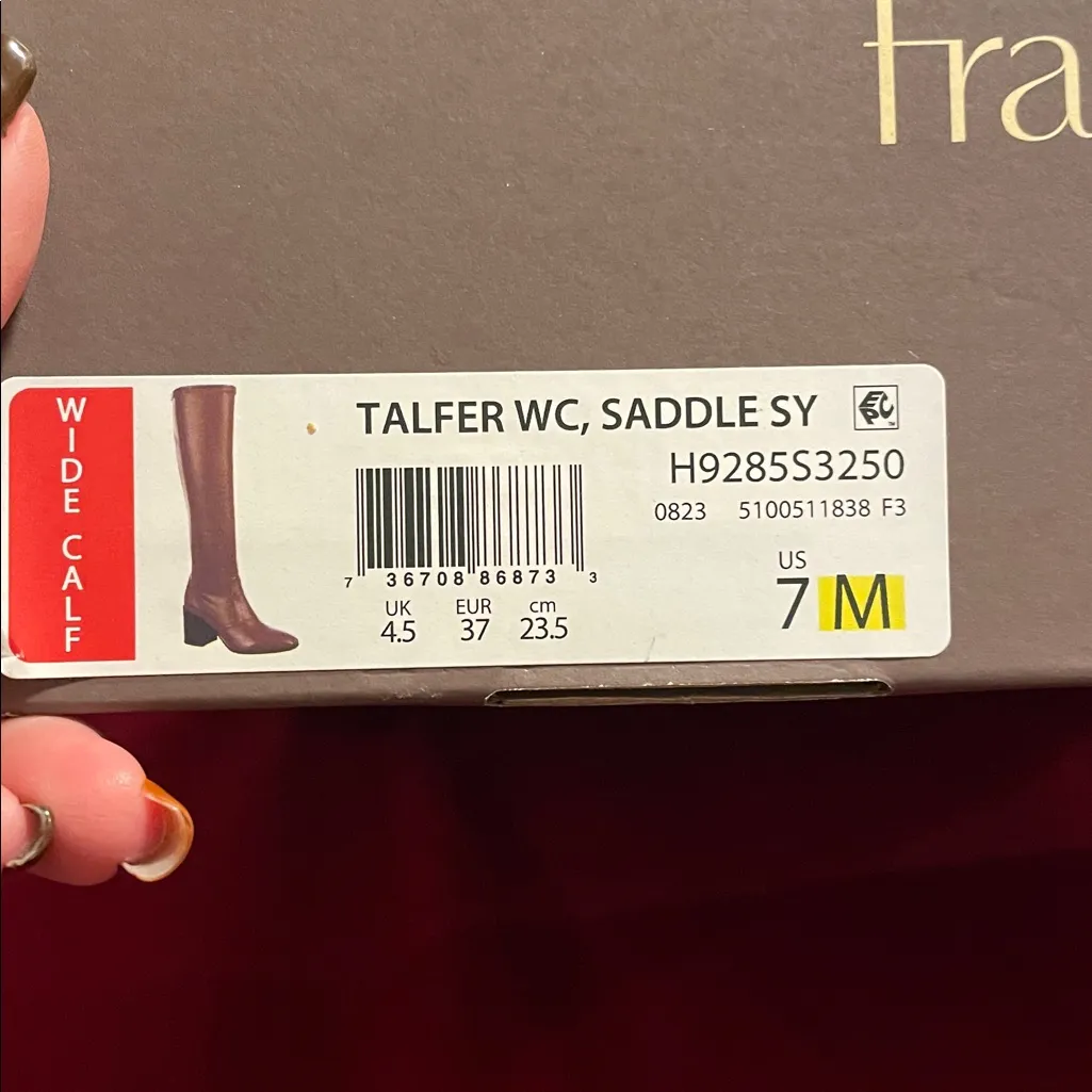 Franco Sarto Brown Knee-High Women's Boots Wide Calf - Image 5