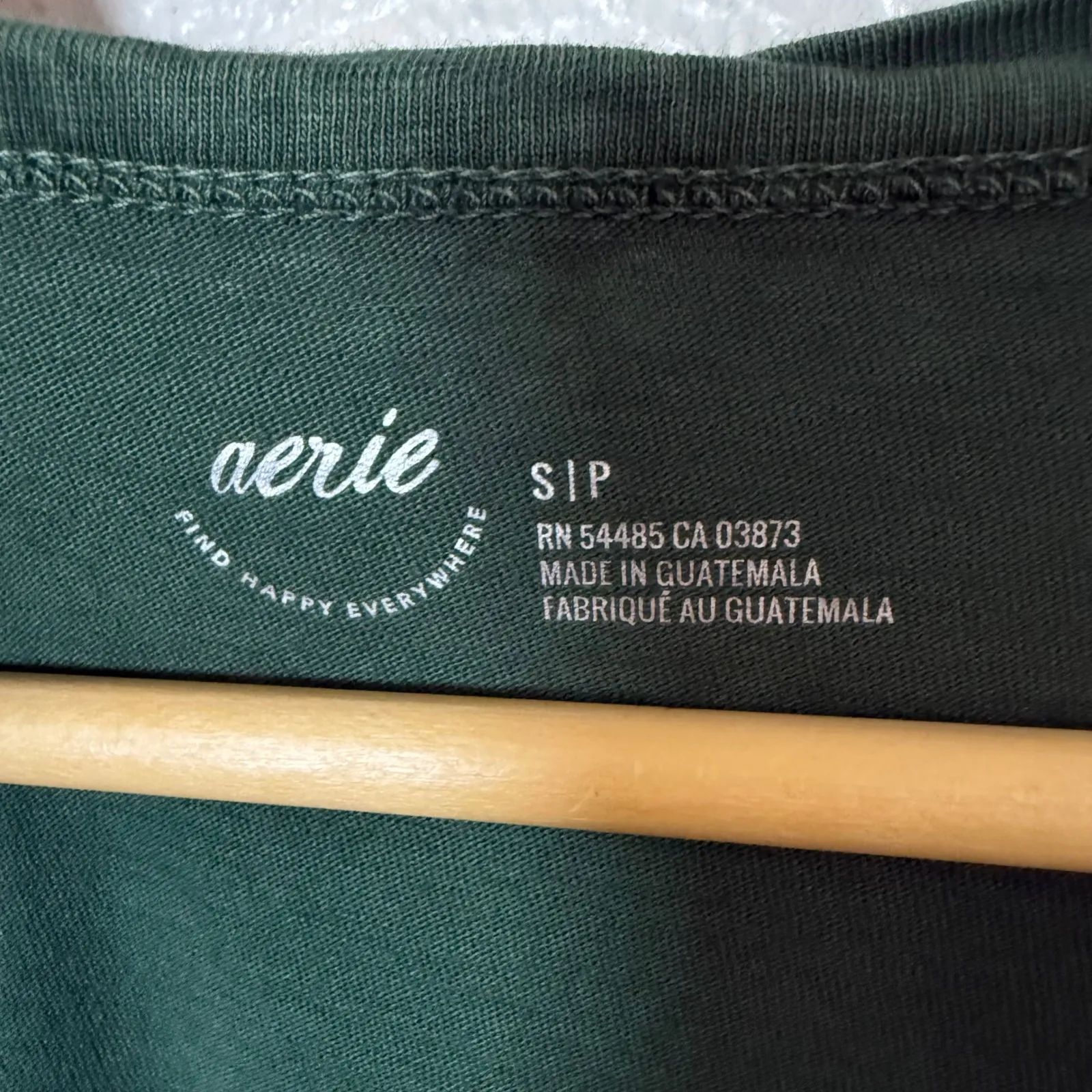 Aerie Women's Green Short Sleeve Henley Pocket T Shirt Size S - Image 4