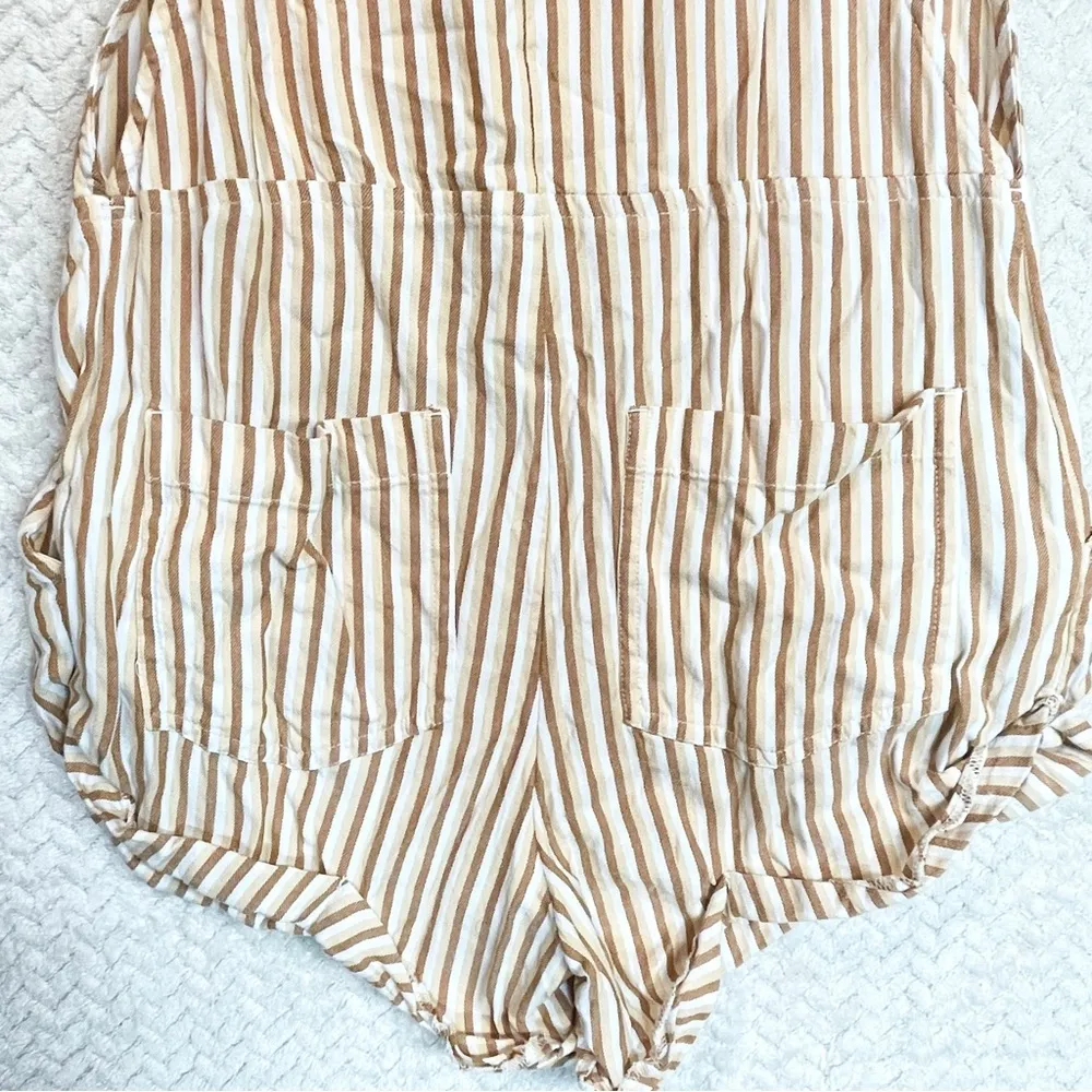 Billabong Wild Pursuit Women’s Brown Cream Romper Size Small | surfer girl - Image 11