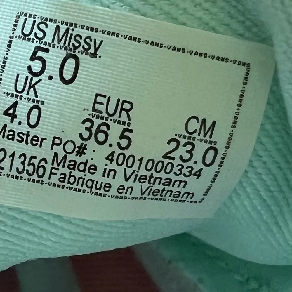 Vans Doheny Stars Dusty Aqua / White Missy Shoes Size 5 #534 - Image 10