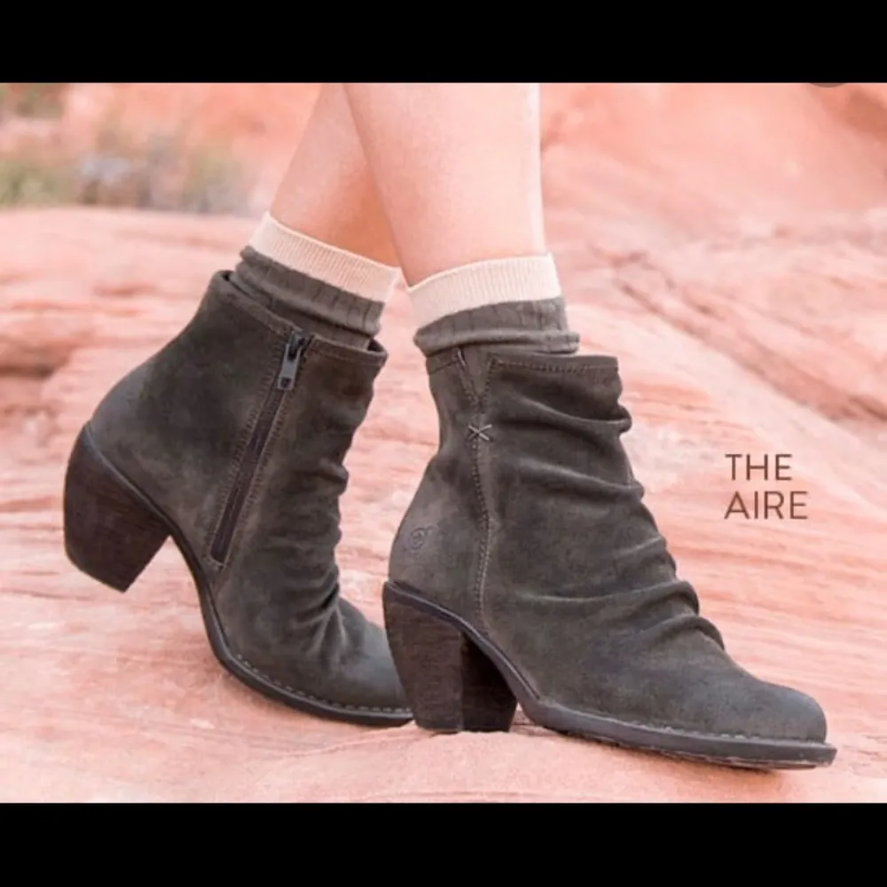 Born Aire boots brown leather heeled boots size 7 - Image 2