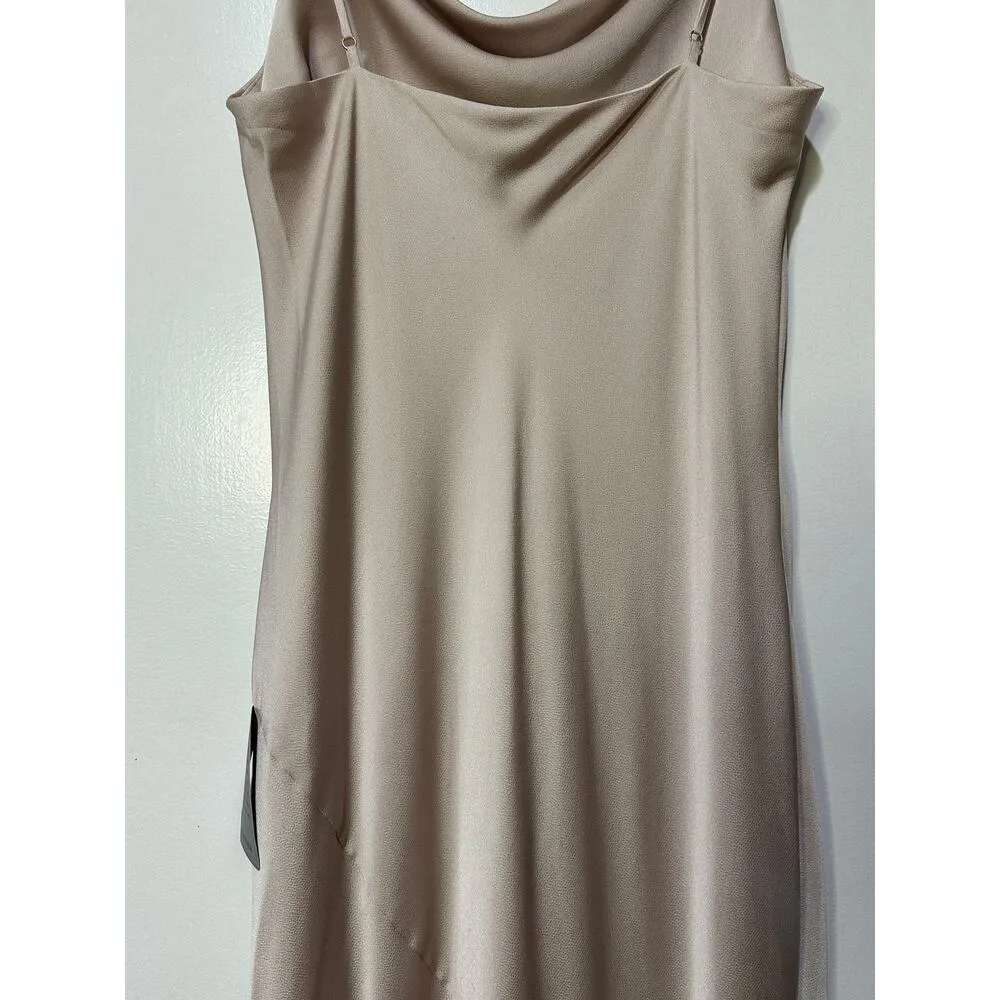 Shona Joy Luxe Bias Cowl Slip Dress Champagne Size 8 NWT Chic Silhouette Satin - Image 12