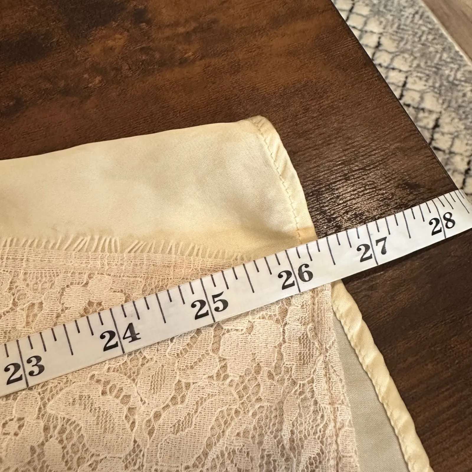 BORDEAUX Womens Long Sleeve Lace Trim Tunic Top Shirt Beige Size S Boho - Image 10