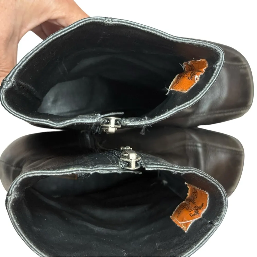 Harley Davison Black Scorch Flame Motorcycle Boots Size 7 - Image 11