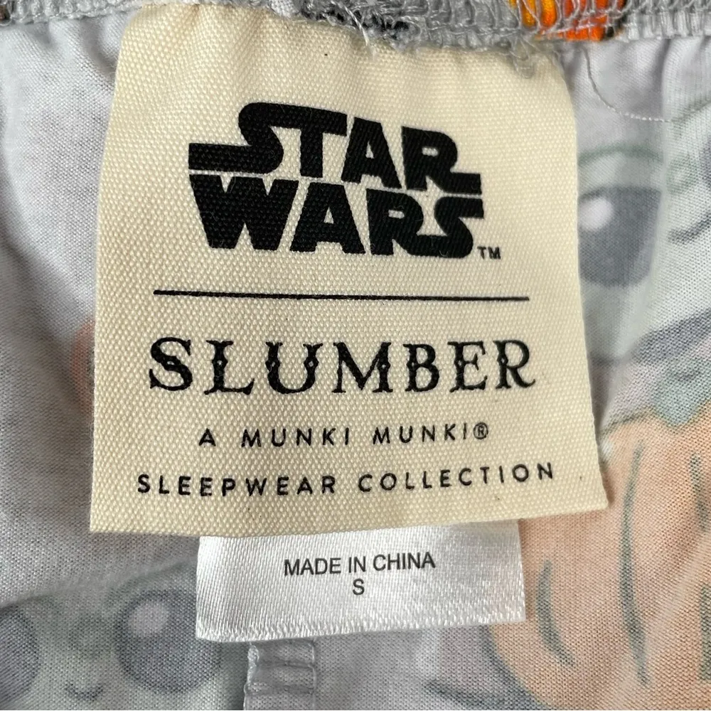Star Wars The Mandalorian Baby Yoda Halloween Pajamas Gray Orange Size Small - Image 5