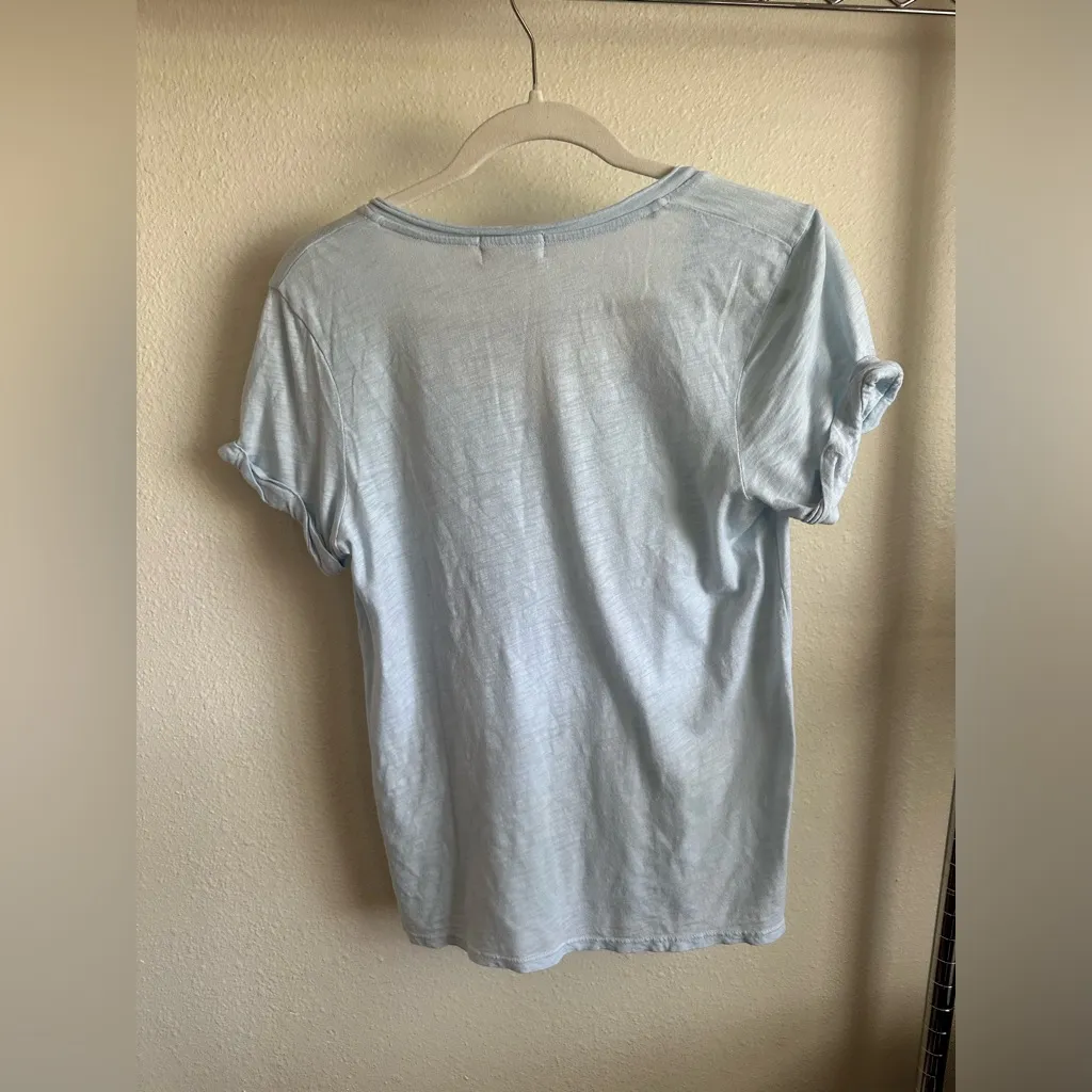 ANTHROPOLGIE T.La Blue Cuffed Sleeve Relaxed Tee. - Image 10