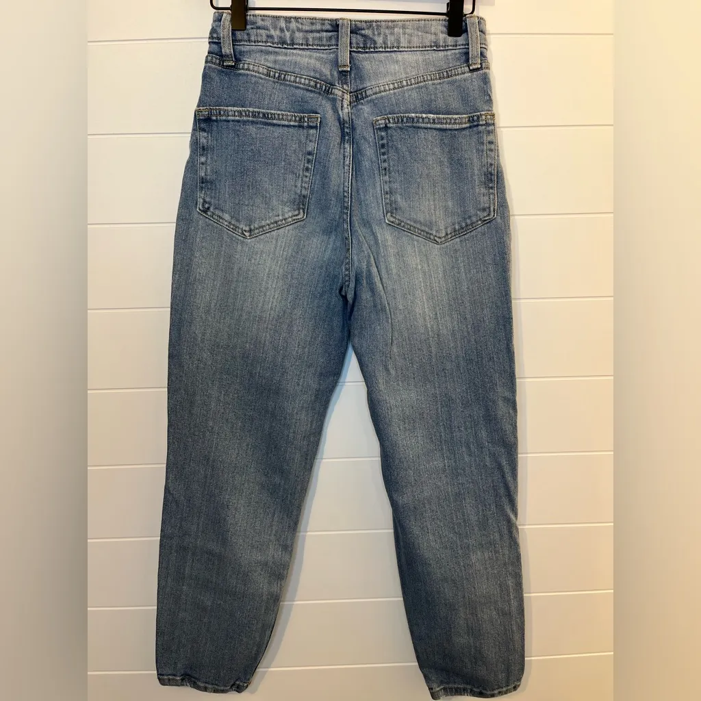 Wild Fable Casual Blue Boyfriend Jeans Distressed Preppy Size 2 short - Image 3