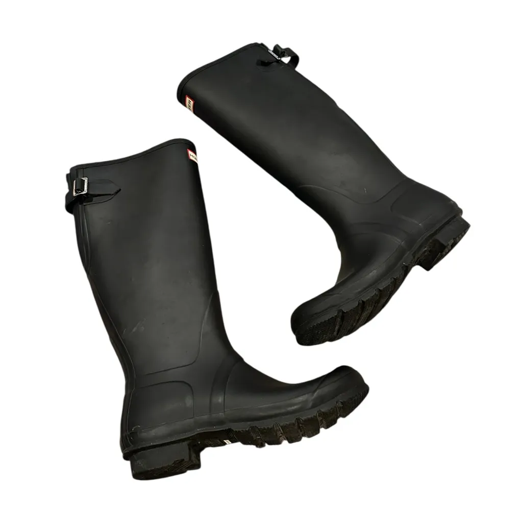 HUNTER OG Original Wellington Adjustable Black Tall Rain Winter Boots UK 8 - Image 2