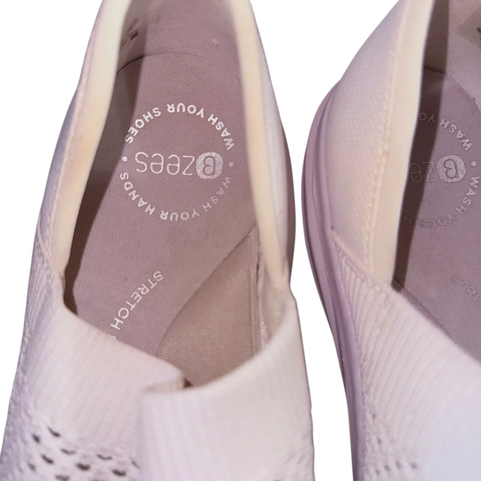 Naturalizer BZees Charlie White Knit Slip-on Comfort Sneaker size 9M - Image 7