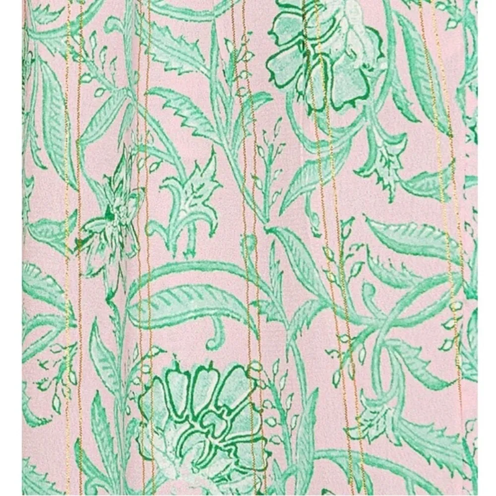 NWT Hemant & Nandita Sidra Top in Sea Green Crop Tie Front Blouse sz XS - Image 8