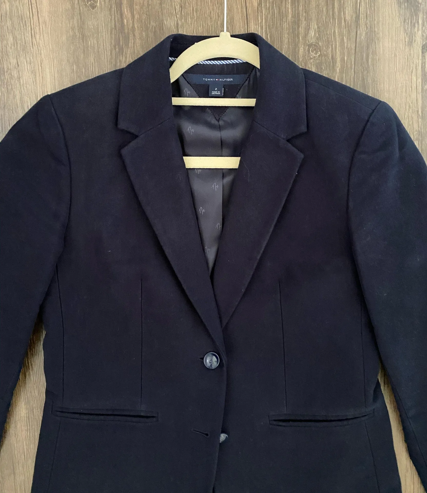 Navy Blue Velvet Blazer - Image 4