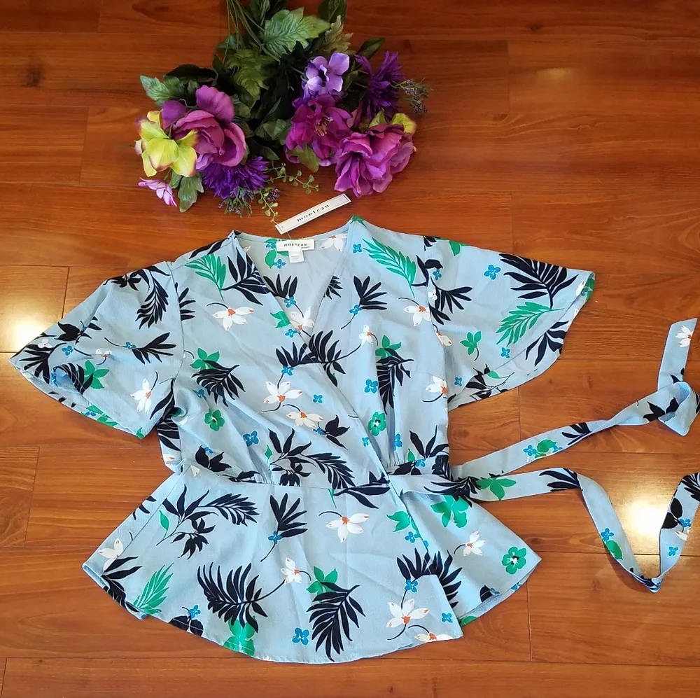 Monteau Pendulum Wrapped Blouse Size Med - Image 4