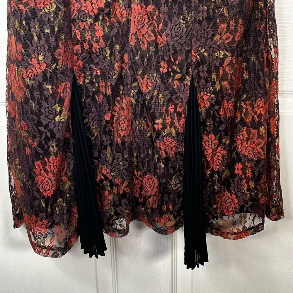 Disney Coco Floral Lace Overlay Sleeveless Dress Sz L - Image 11