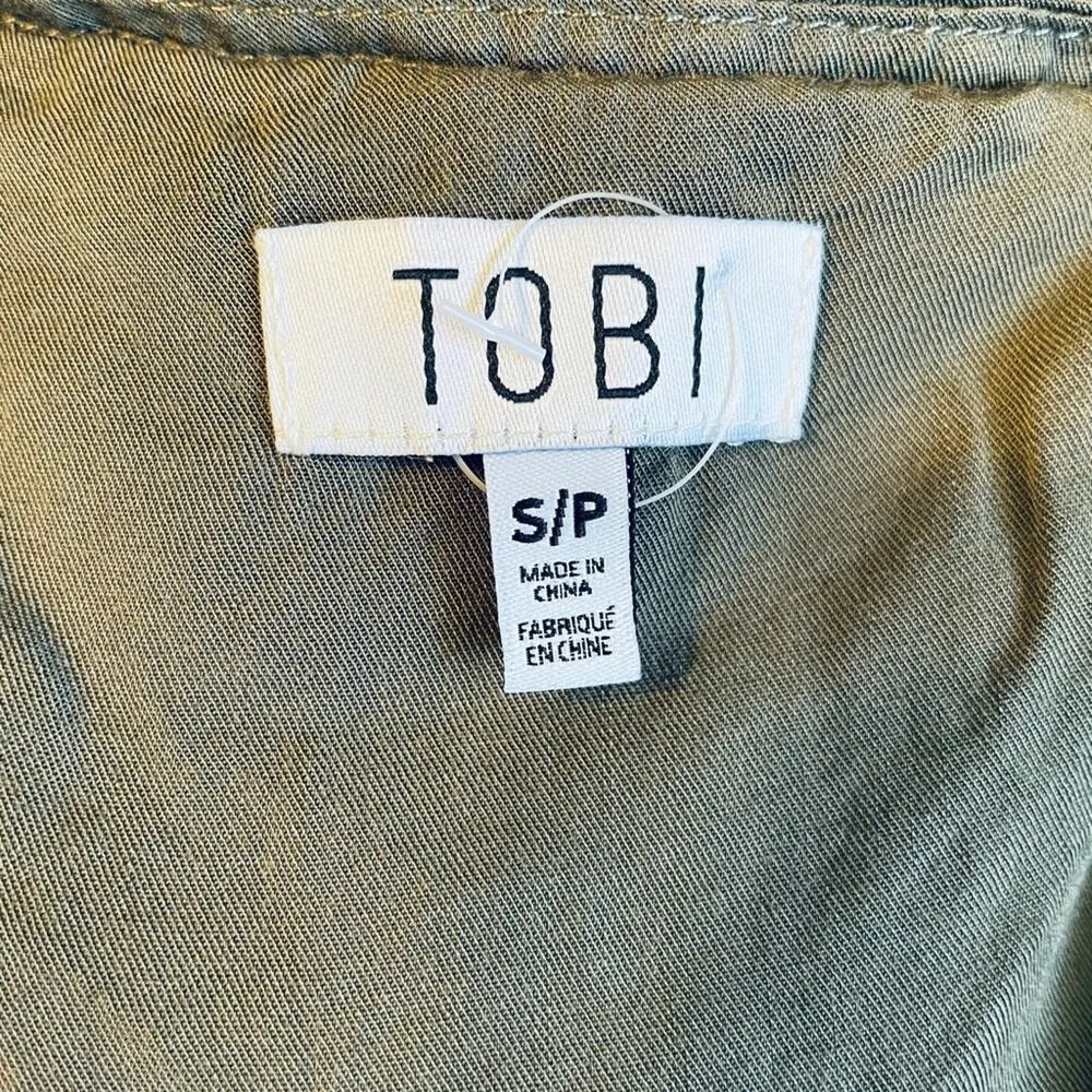 TOBI A-lined olive green maxi skirt side zip - Image 3