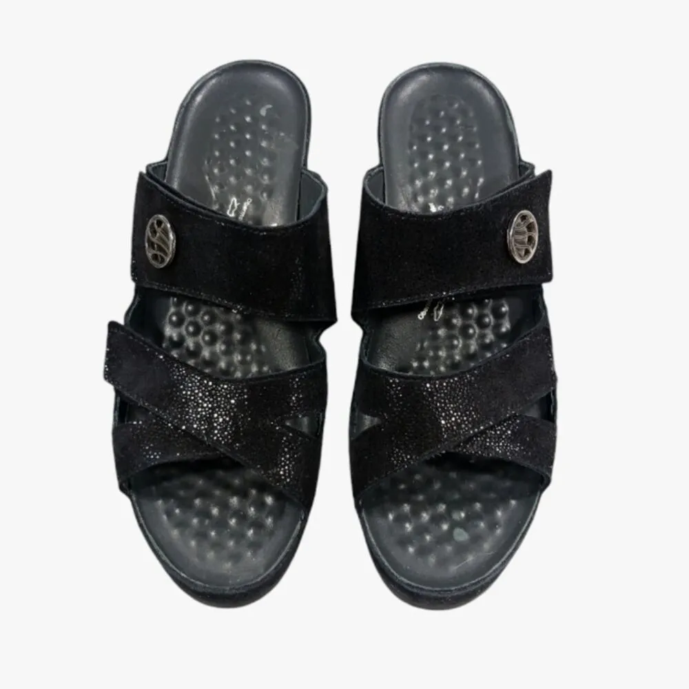 Vital Petra Mule Sandals EUC $220 Size 39 US 8.5 S2791 Black - Image 5