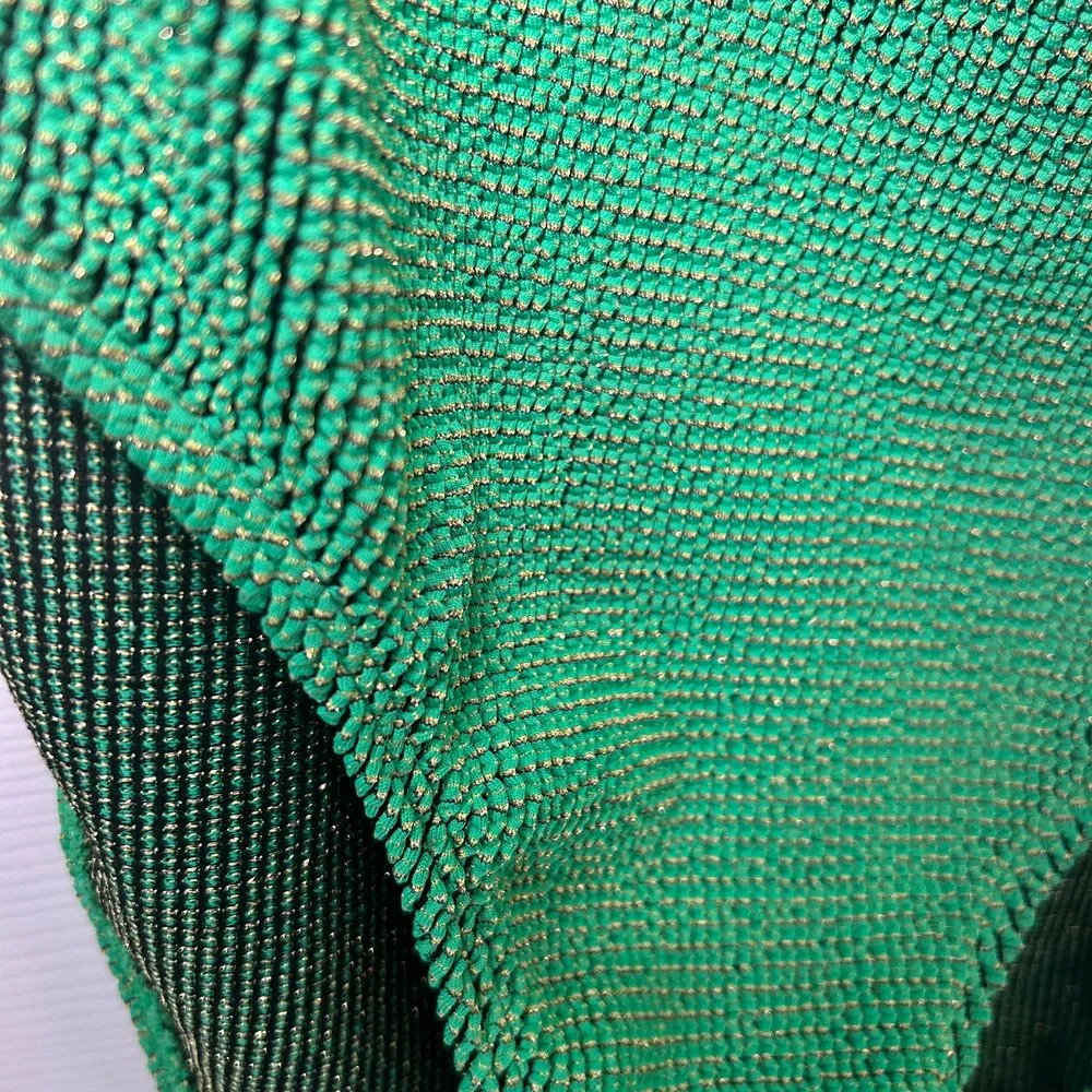 NEW Good American ALWAYS FITS SHOULDER ONE-PIECE Swimsuit Size 5/6 2XL GreenGold - Image 5