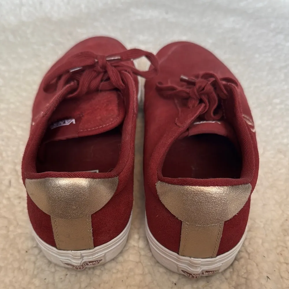 Vans Burgundy Sneakers with White Soles - Image 3