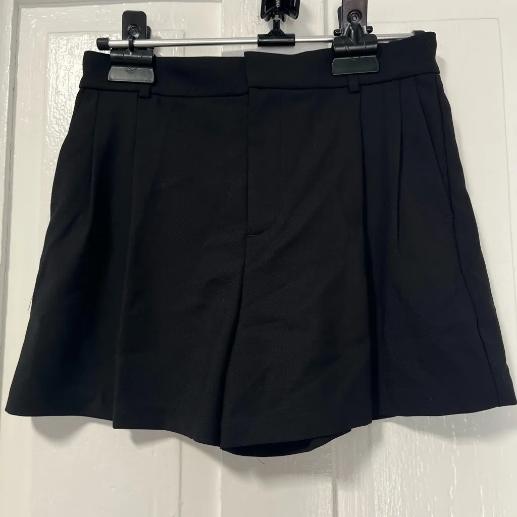 NWT Madewell Black Easy Pleated Trouser Short size 00 - Image 3