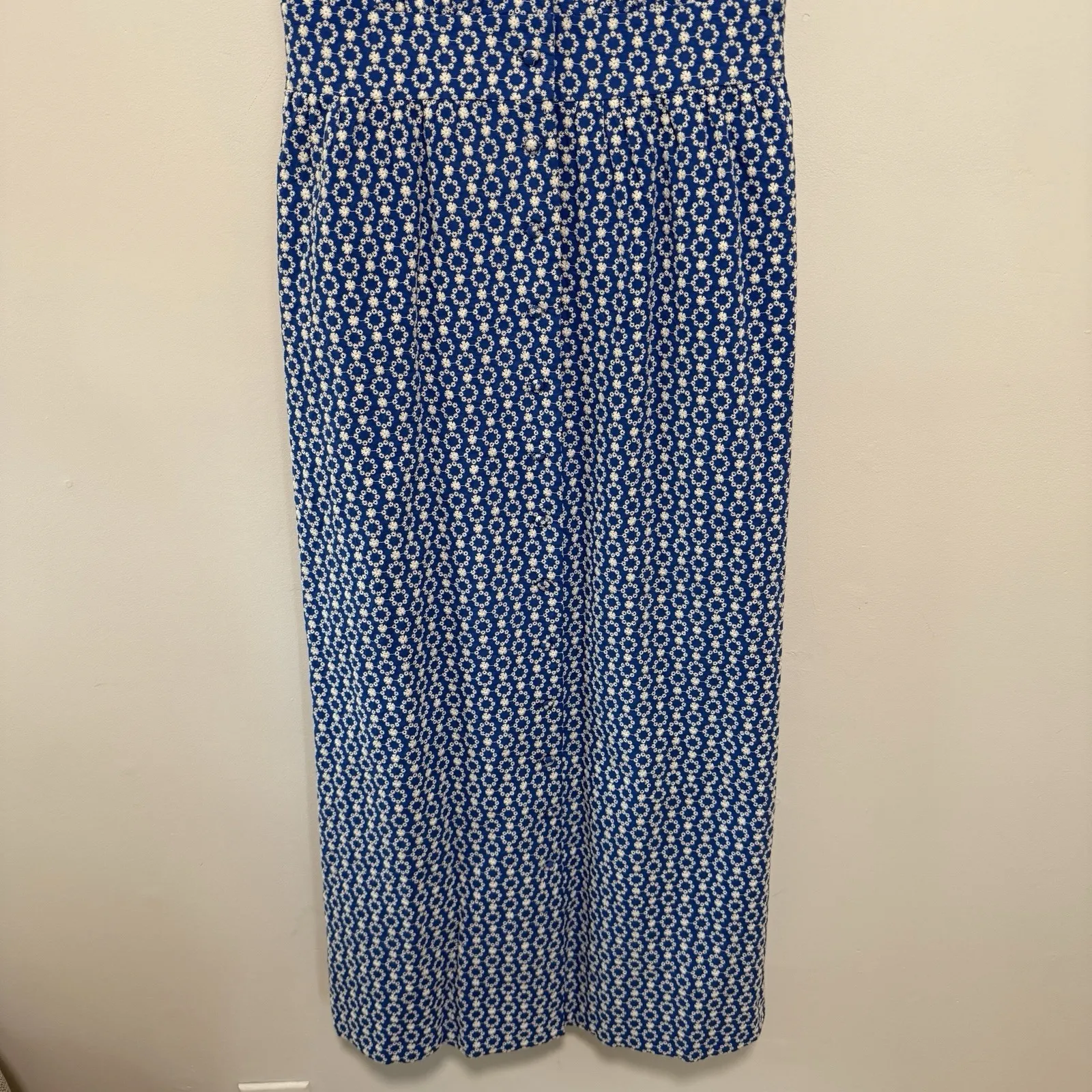 Tuckernuck Pomander Place Blue Eyelet Sleeveless Noelle Maxi Dress Size Small - Image 5