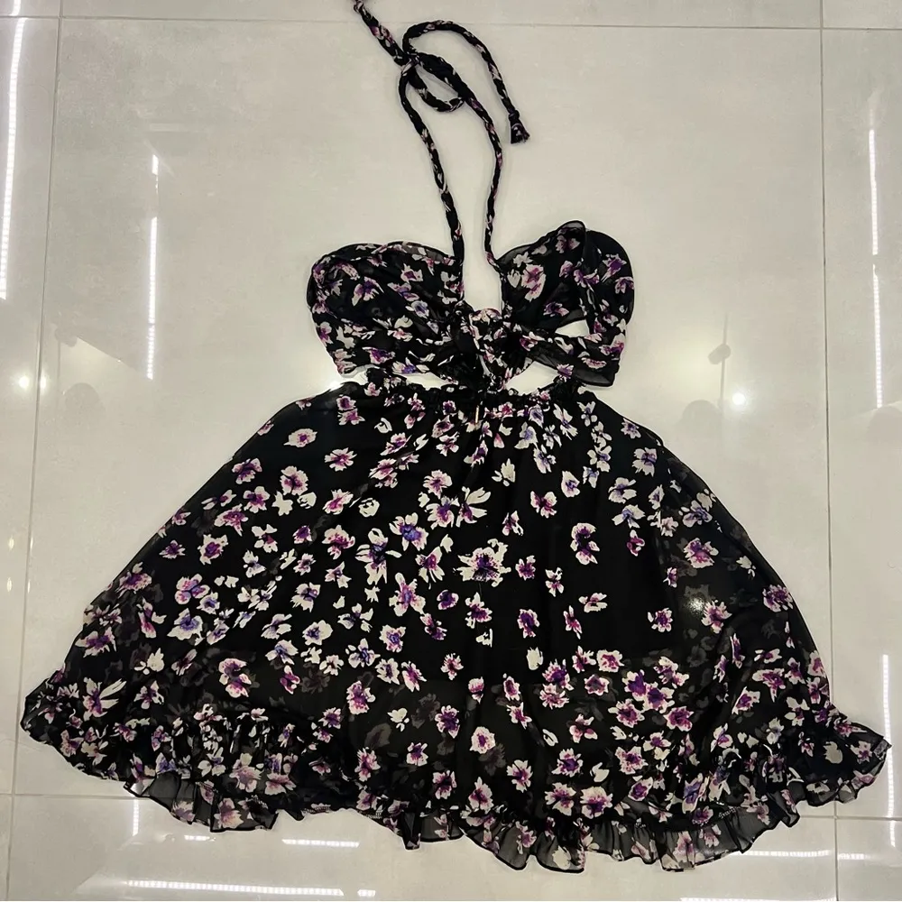 MISA Los Angeles Daleja Maxi Dress in Purple Floral - Size XS - Image 5