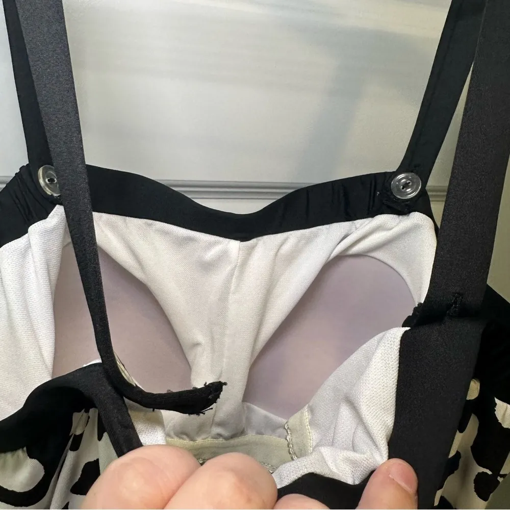 Apt. 9  Plus Size Black/White Print Tankini Top size 20W - Image 8