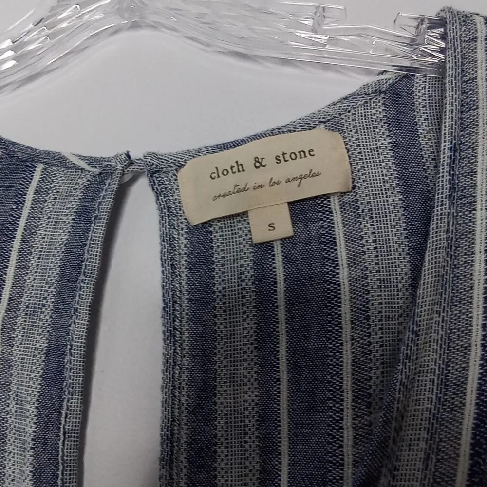 Cloth & Stone stripe sleeveless jumpsuit size small - Image 5