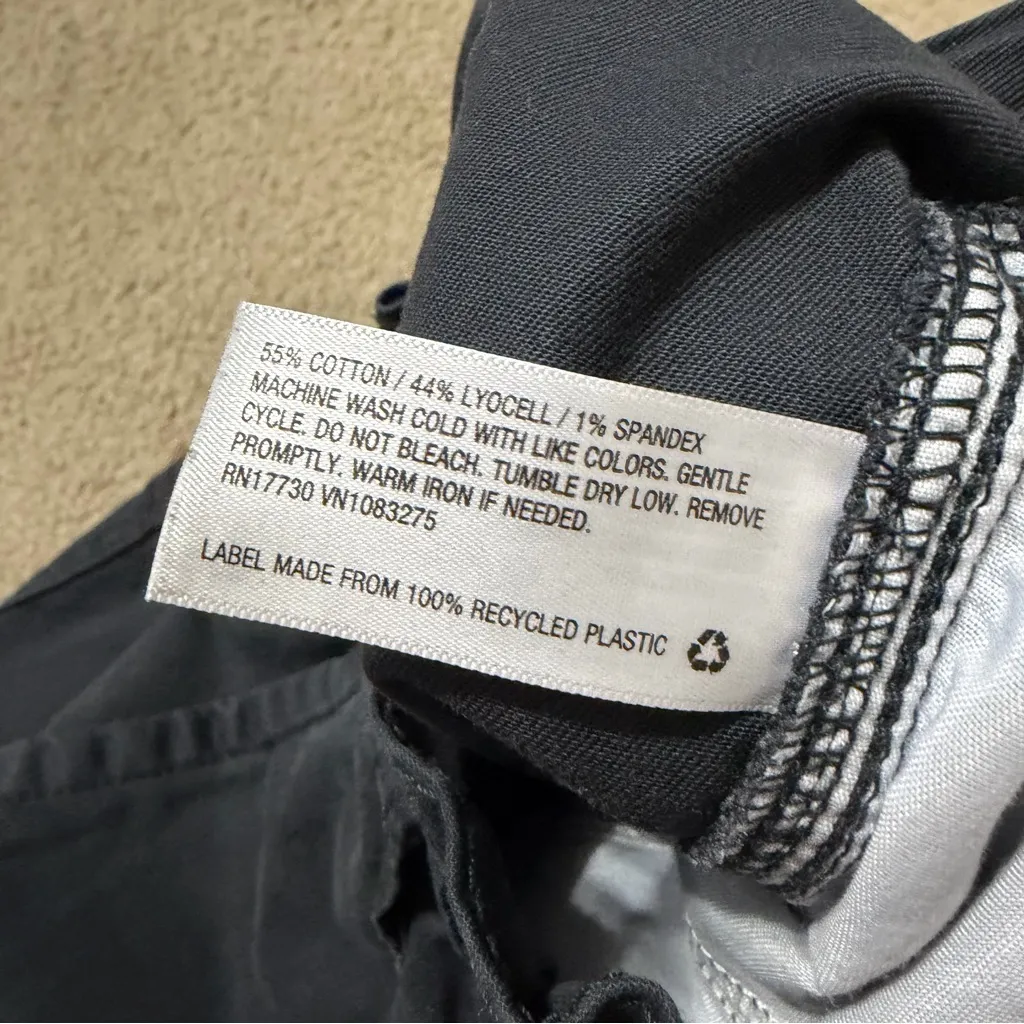 Universal Thread High Rise Tapered Pants, paper bag waist, charcoal black size 2 - Image 7