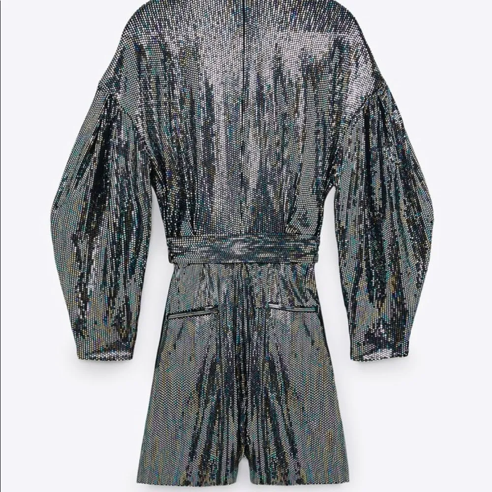 Multicolored Sparkly Sequin Romper - Image 5