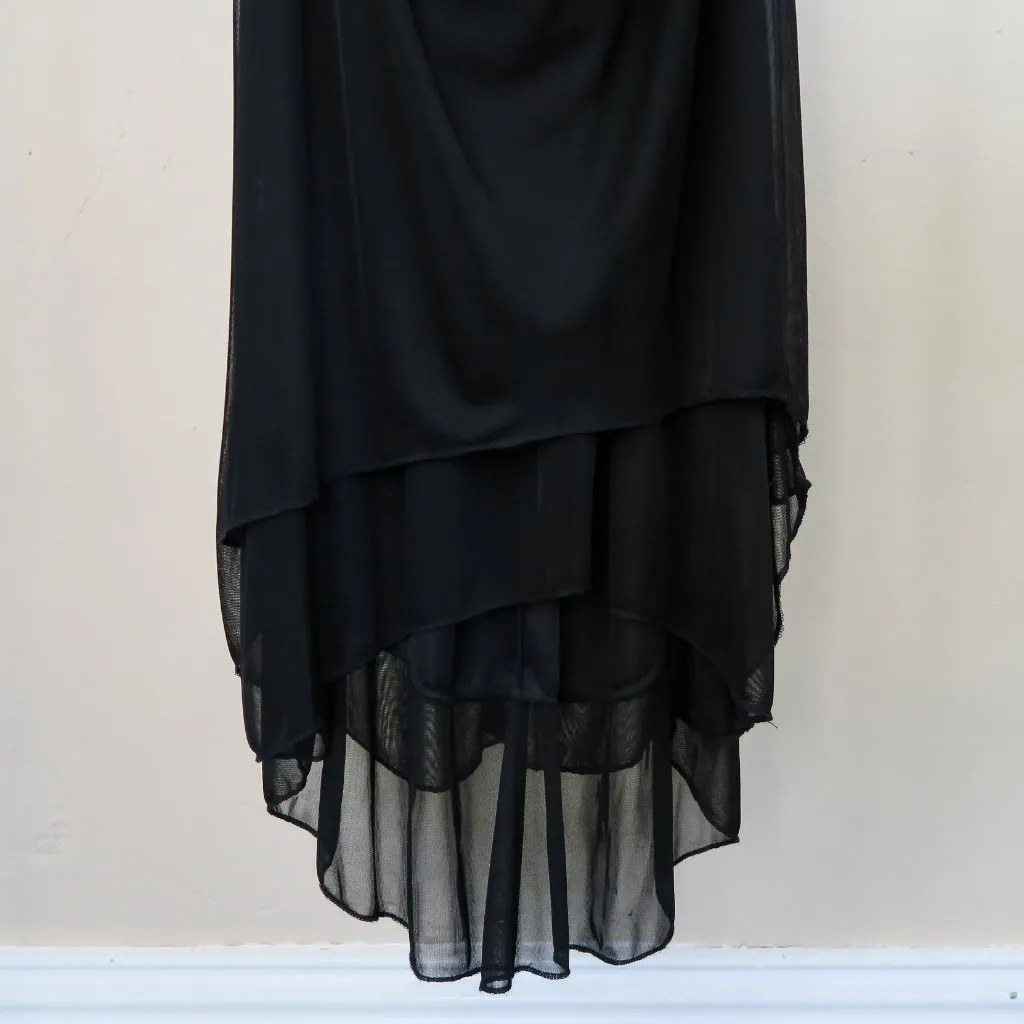 Vintage Y2K Ruby Rox Black Ruched Asymmetrical Dress - Image 6
