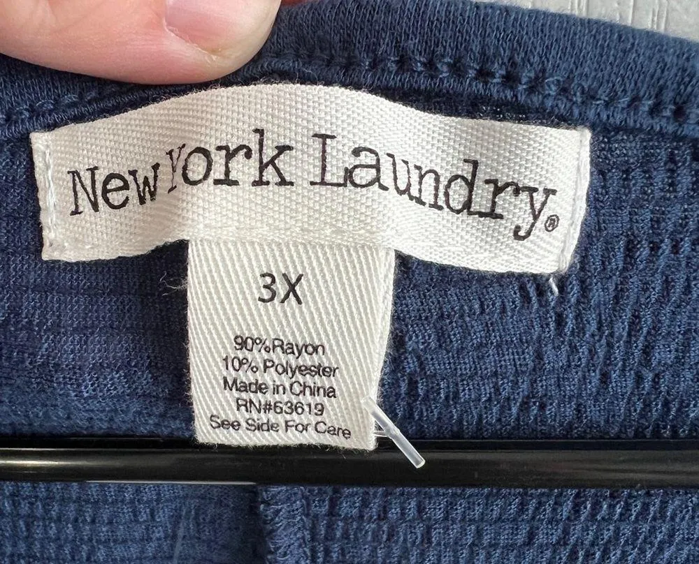 New York Laundry sleeveless embroidered gauze tank size 3XL - Image 2