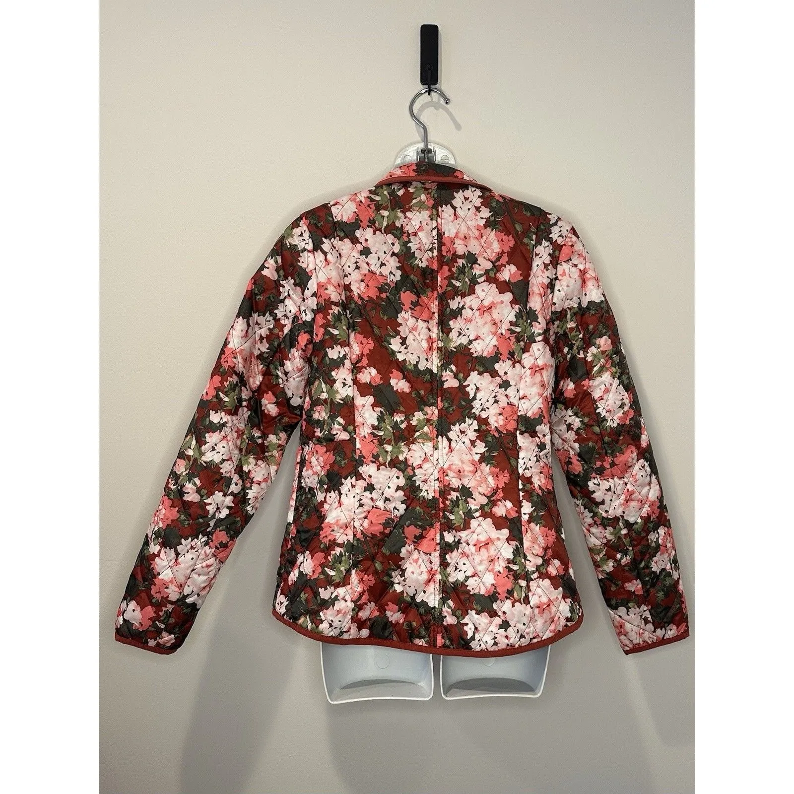 Land's End Quilted Packable Pink Floral Print Primaloft Jacket Size XS 2-4 NWOT! - Image 3