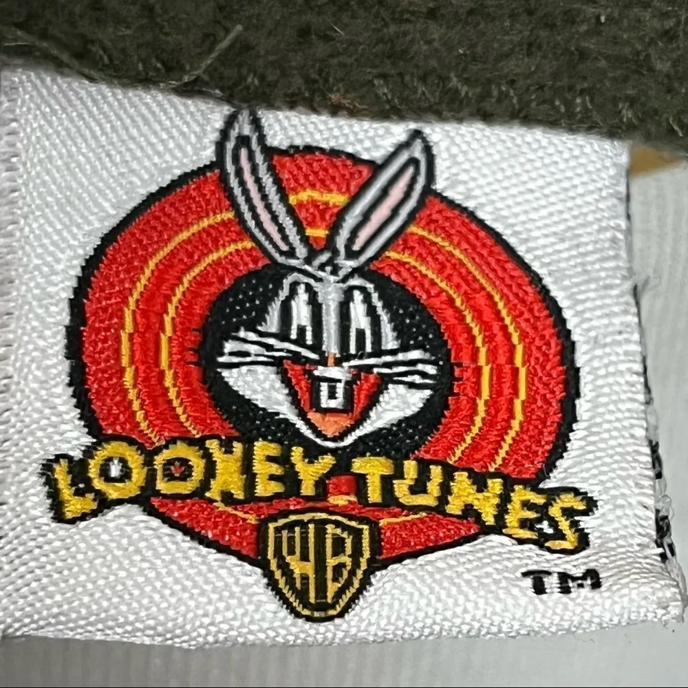 Vintage Y2K Green Looney Toons Tweety Bird Half Zip Pullover Fleece S Green - Image 8