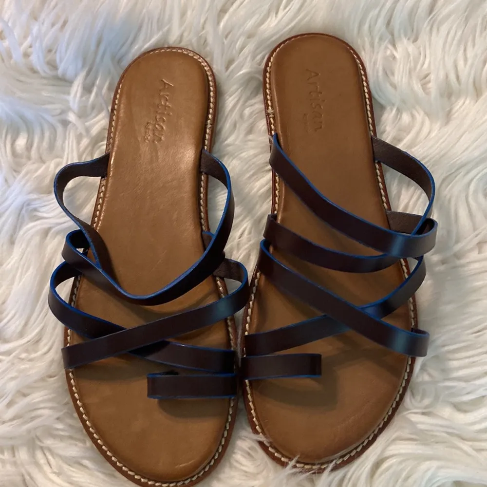Artisan Sandals size 41 leather upper equals 11 size made in Turkey - Image 8