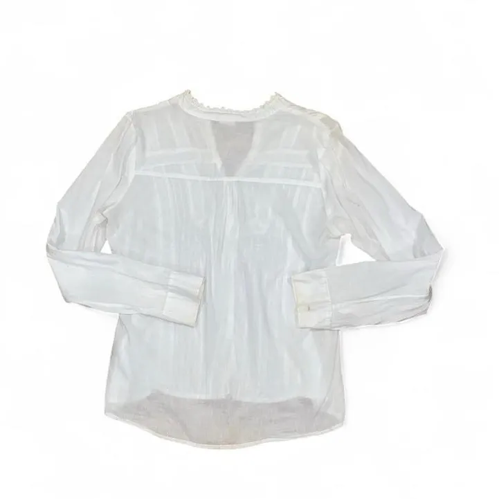 Vintage white 100% cotton button up top - Image 5