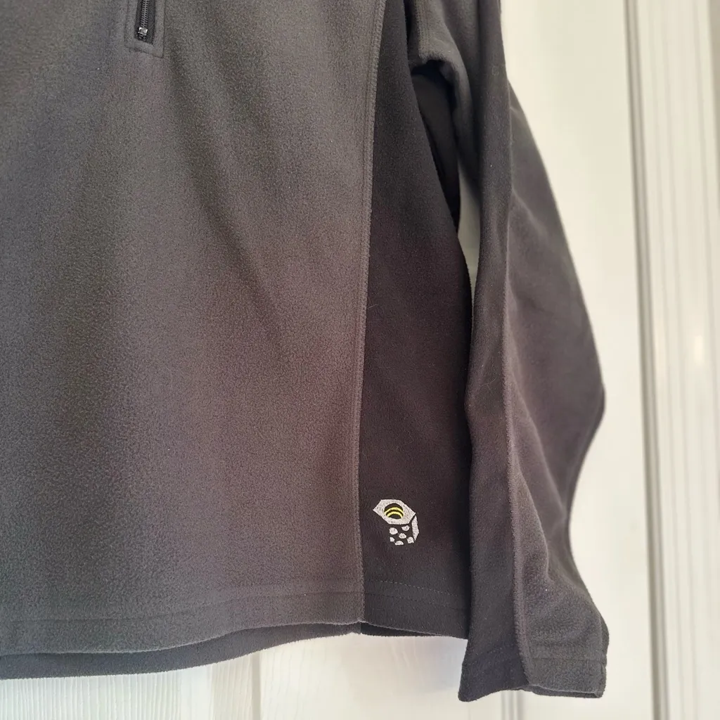 Mountain Hardwear Women's Sz XS 1/4 Zip Pullover Black Gray Made in USA Vintage - Image 4