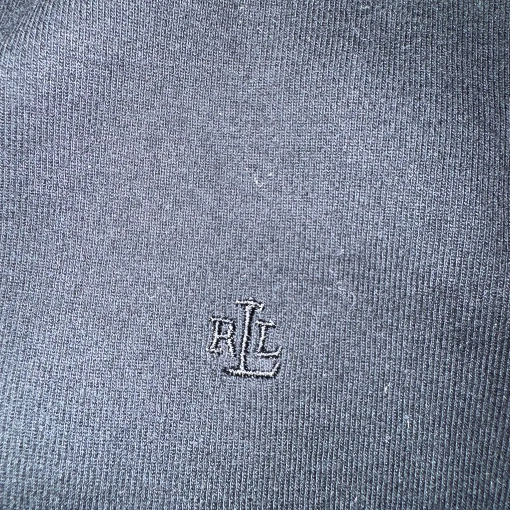 Lauren Ralph Lauren Cotton Henley Top Gold Buttons L - Image 7