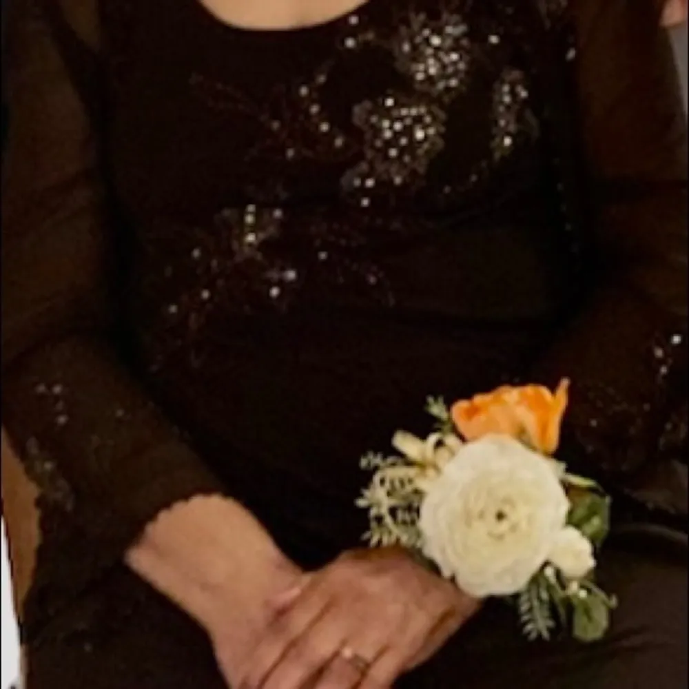 Cameron Blake by Man Chéri Mother of the bride Brown sequins dress Set pant Sz 8 - Image 4