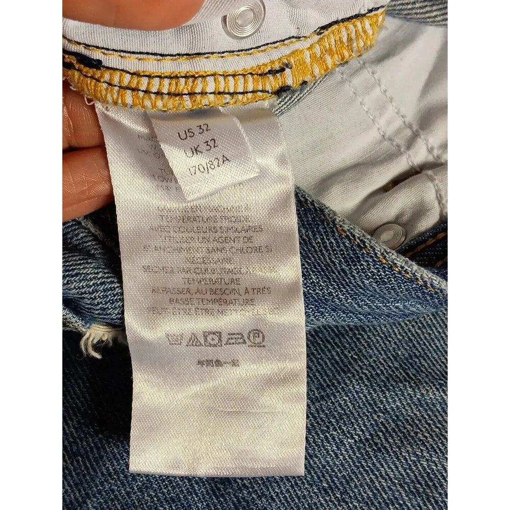 We the Free Women's Distressed Jeans BOHO Y2K Streetwear Trendy Frayed SZ 32 - Image 8