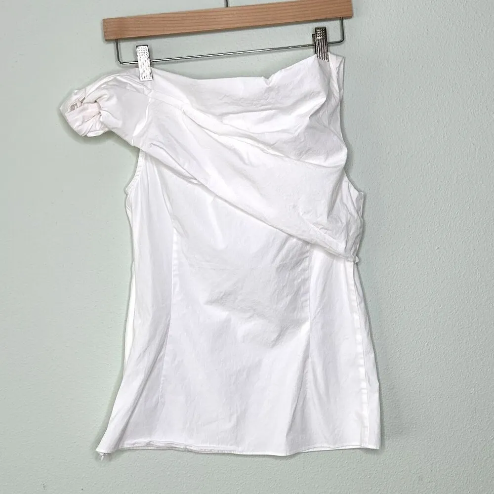 Monse Off The Shoulder Top in White Size 6 - Image 3