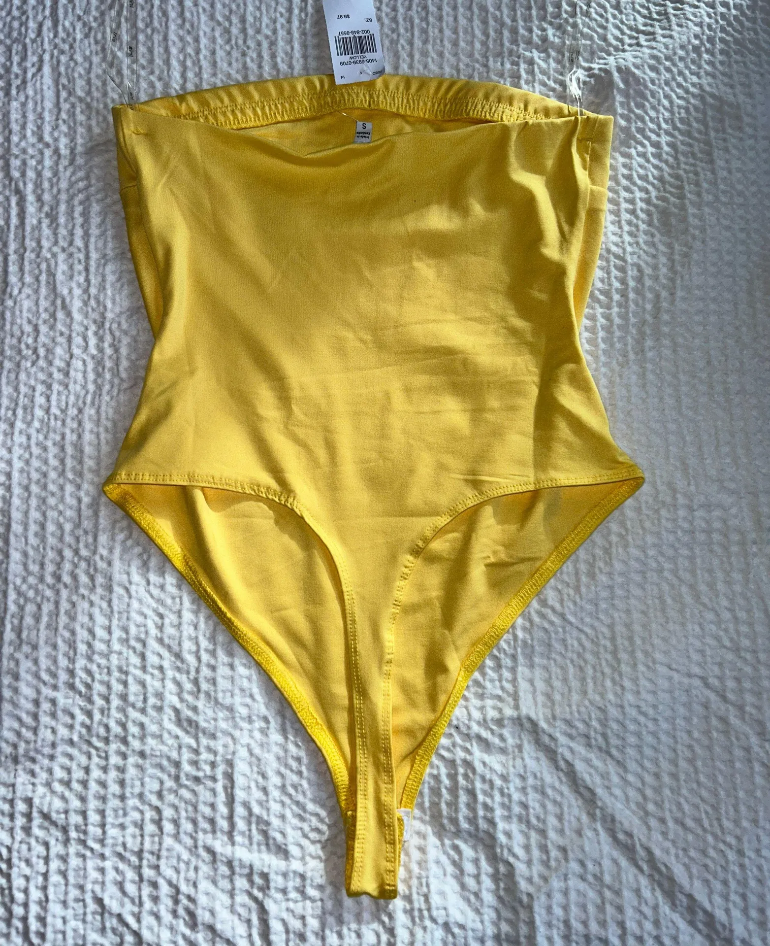 Iris Yellow Strapless Bodysuit  - Image 2